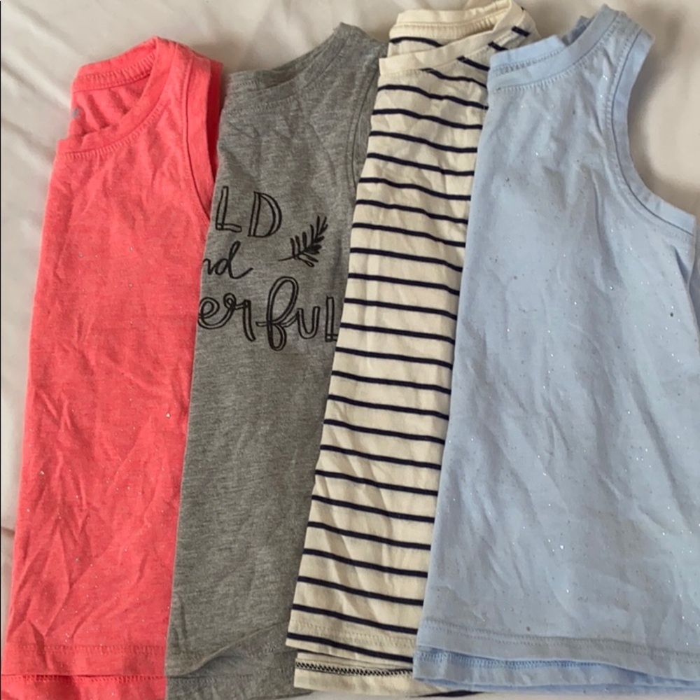 Toddler girl 4T cat & Jack tanks